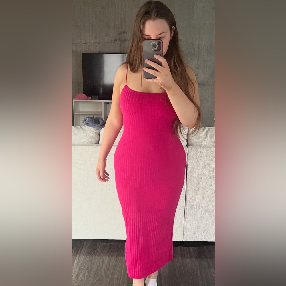 Zara Pink Dress Spaghetti Strap